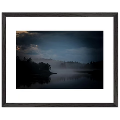 Where The Mist Settles — Art Framed Print